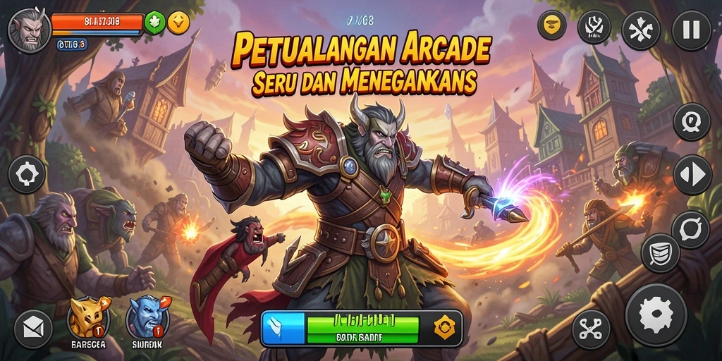 Screenshot gameplay 8768 menampilkan aksi seru dalam misi Arcade.