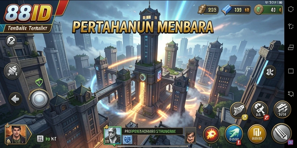 Screenshot utama 88ID menampilkan aksi pertempuran Tower Defense yang mendebarkan.