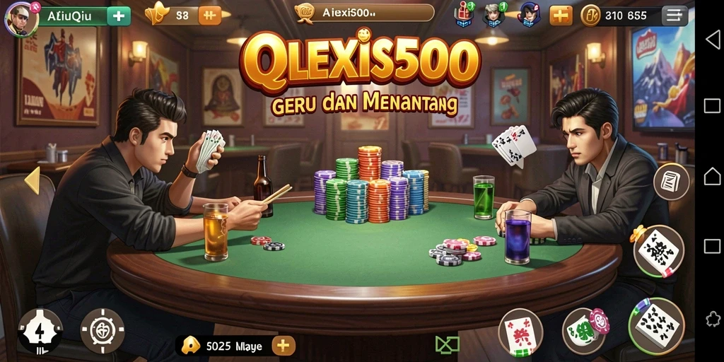 Tampilan menarik dari gameplay ALEXIS500 dalam permainan QiuQiu.