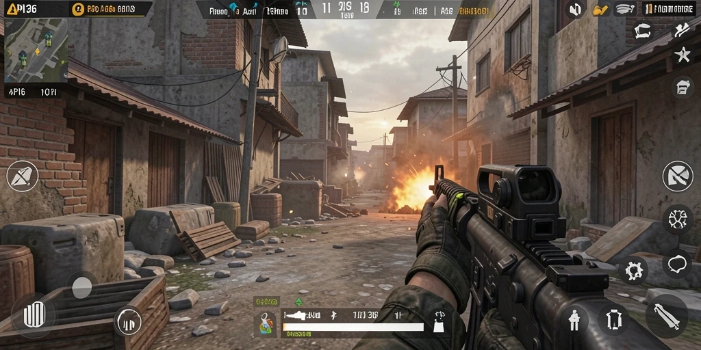 Gameplay seru dan intens di API36 dengan aksi tembak-menembak.