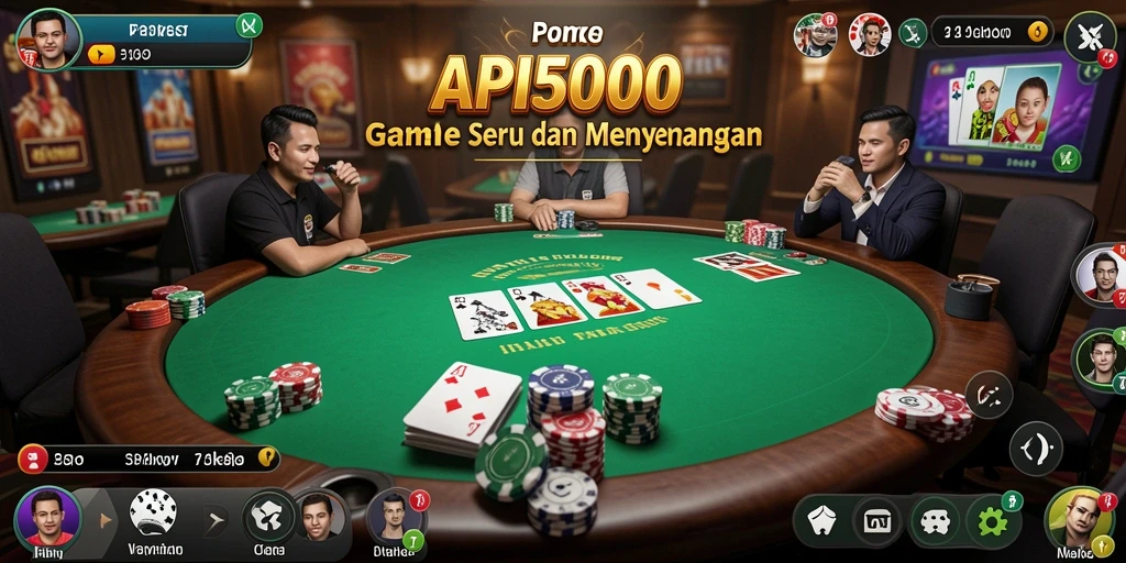 Tampilan mendebarkan dari gameplay poker API5000 yang seru.