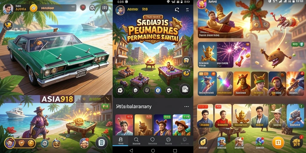 Tangkapan layar utama ASIA918 menampilkan gameplay yang menyenangkan dan santai.