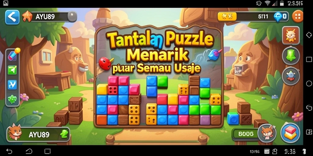 Screenshot AYU89 menampilkan gameplay Puzzle yang menantang dan mengasyikkan.