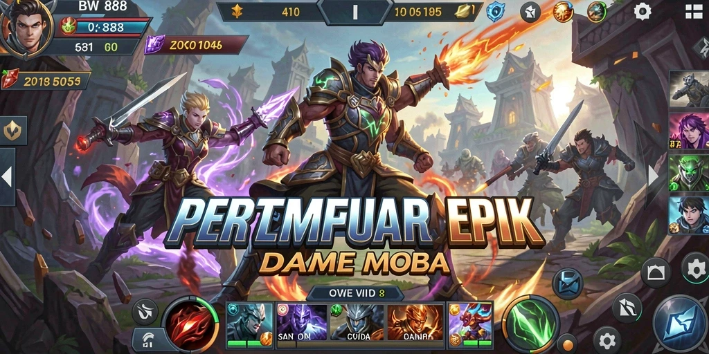 Tangkapan layar gameplay BW888 yang menunjukkan pertarungan seru.