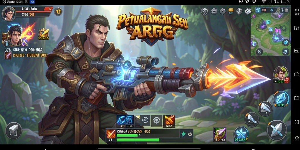 Screenshot gameplay D73 yang menunjukkan aksi pertarungan seru.