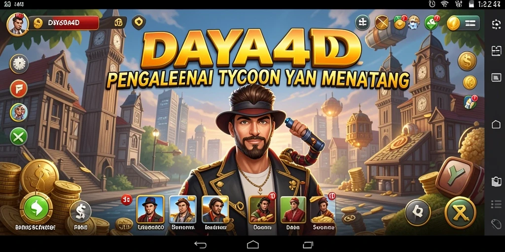 Tangkapan layar gameplay DAYA4D yang menunjukkan aksi manajemen Tycoon.