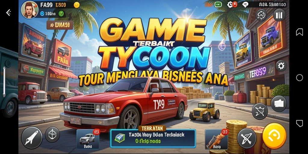 Screenshot FA99 menampilkan gameplay seru dalam manajemen bisnis.