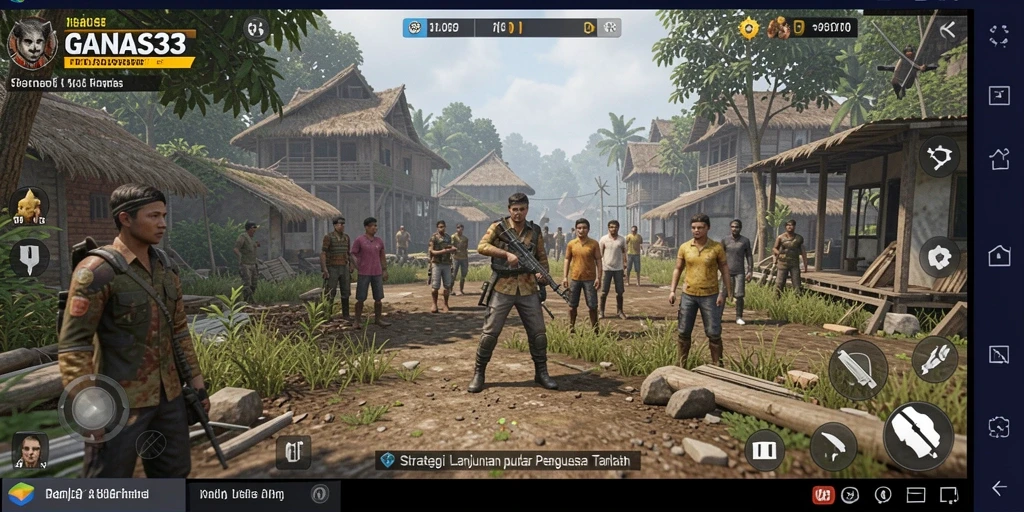 Tampilan menarik dari gameplay strategis di GANAS33.