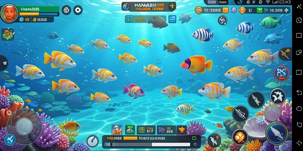 Screenshot dari gameplay mendebarkan di HANABI88.
