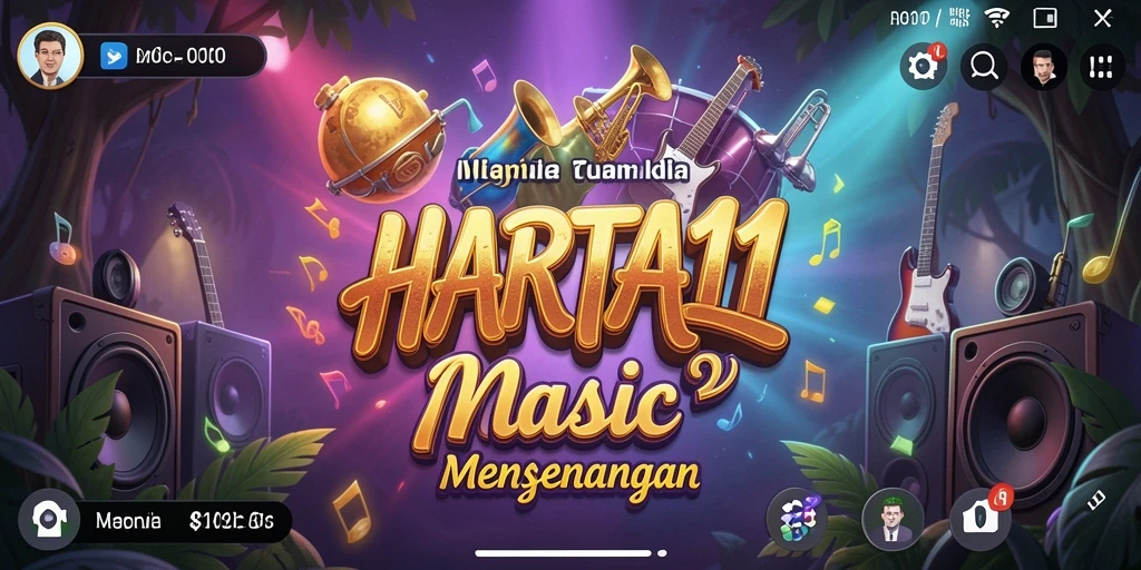 Tangkapan layar HARTA11 menampilkan gameplay yang dinamis dan seru dengan musik yang mengalun.