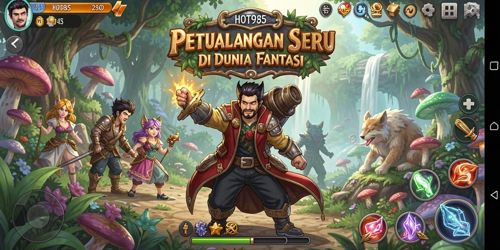 Tampilan gameplay seru dan menantang dalam HOT985.