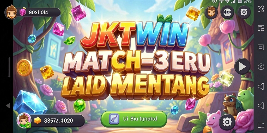 Tampilan gameplay JKTWIN dalam mode Match-3 yang menantang.
