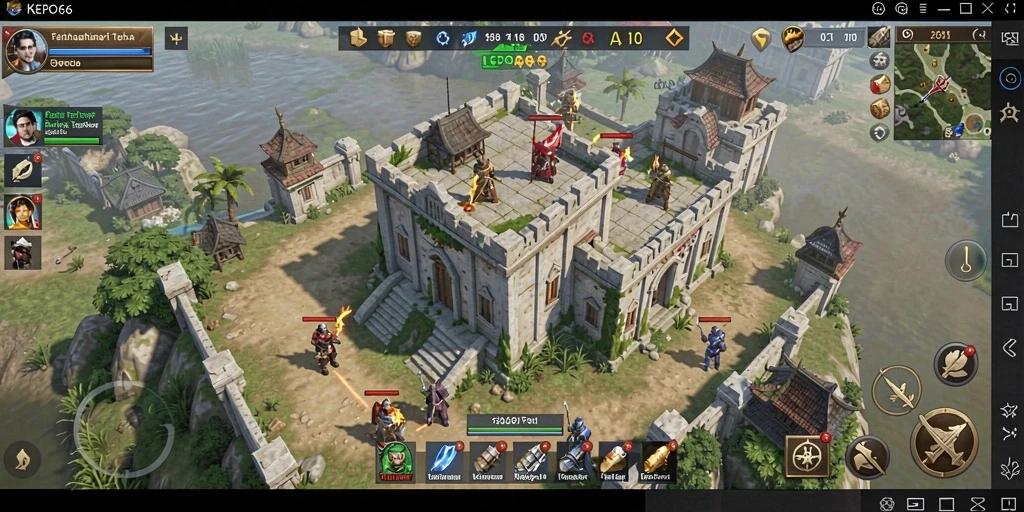 Tampilan gameplay KEPO66 saat mempertahankan menara dari gelombang musuh.