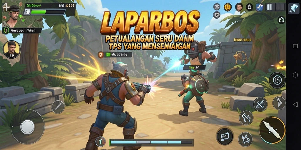 Tampilan gameplay mengesankan dalam LAPARBOS dengan aksi menegangkan.
