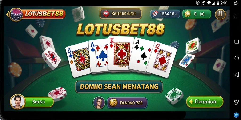 Screenshot LOTUSBET88 menampilkan gameplay seru dalam permainan Domino.