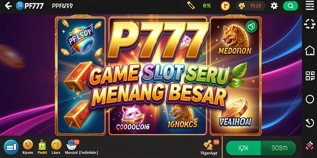 Tampilan gameplay PF777 dengan mesin slot yang menawan.
