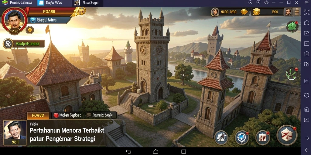 Tampilan menarik gameplay Tower Defense di POA88.