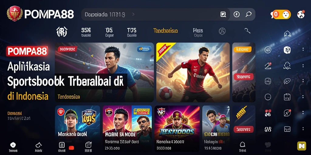 Tampilan antarmuka utama POMPA88 yang menarik dan mudah diakses.