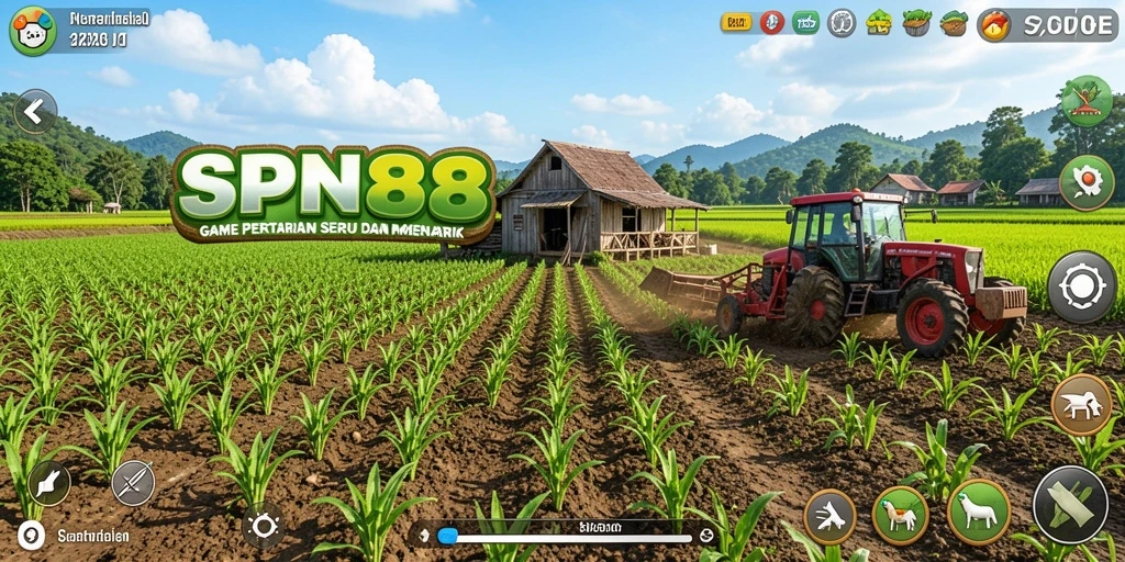 Tampilan gameplay menarik dari SPN88 saat bertani.