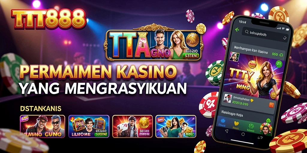 Tampilan gameplay menarik dari TTT888 dengan suasana Kasino yang menggembirakan.