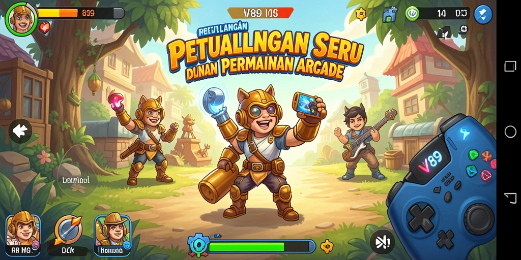 Tampilan utama gameplay V89 yang seru dan penuh aksi.